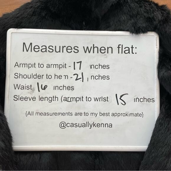 Niki | Vintage Black 100% Rabbit Fur Bomber Jacket Full Zip With Mock Neck Coat - Picture 11 of 11